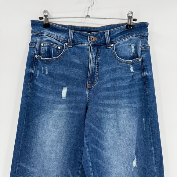 Universal Standard Bae Boyfriend Crop Jeans Color Princeton Blue Size 4 - Picture 7 of 12